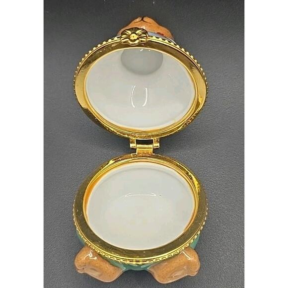 Vintage Noah’s Ark Boy Brown Teddy Bear Trinket Box Ceramic Porcelain 1996 PB24 - Picture 7 of 8